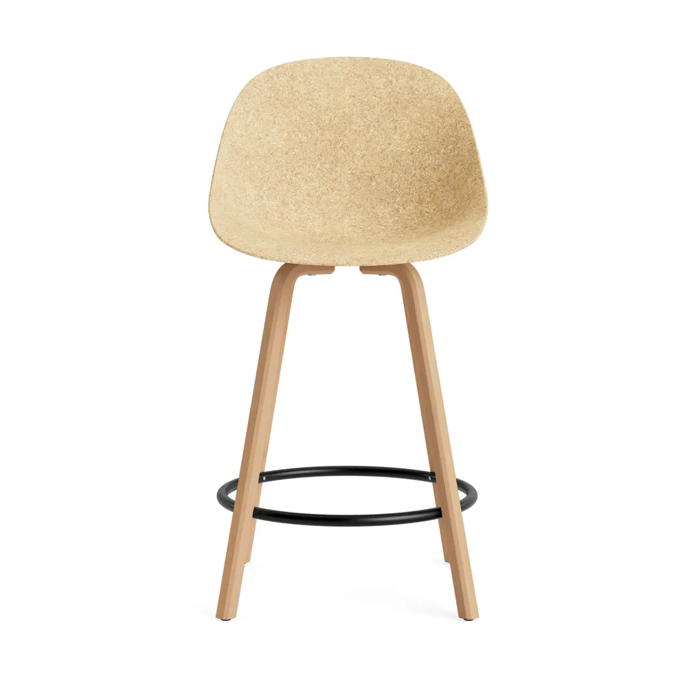 Mat Bar Chair cadeira de bar 65 cm, Cânhamo-faia-aço preto Normann Copenhagen
