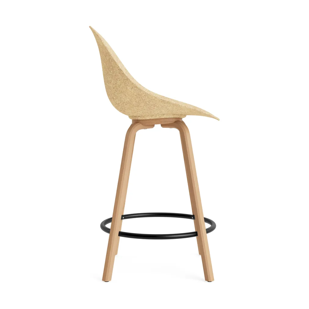 Mat Bar Chair cadeira de bar 65 cm, Cânhamo-faia-aço preto Normann Copenhagen