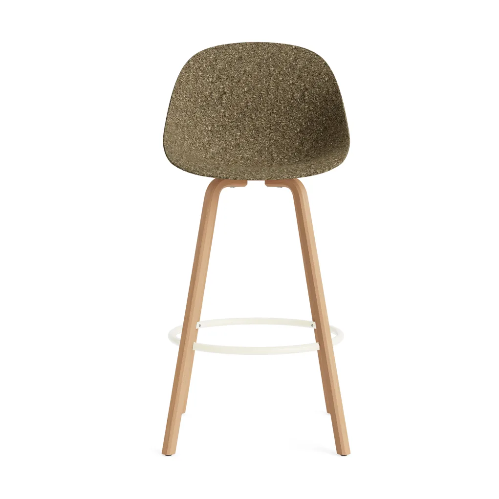 Mat Bar Chair cadeira de bar 75 cm, Alga-faia-aço creme Normann Copenhagen