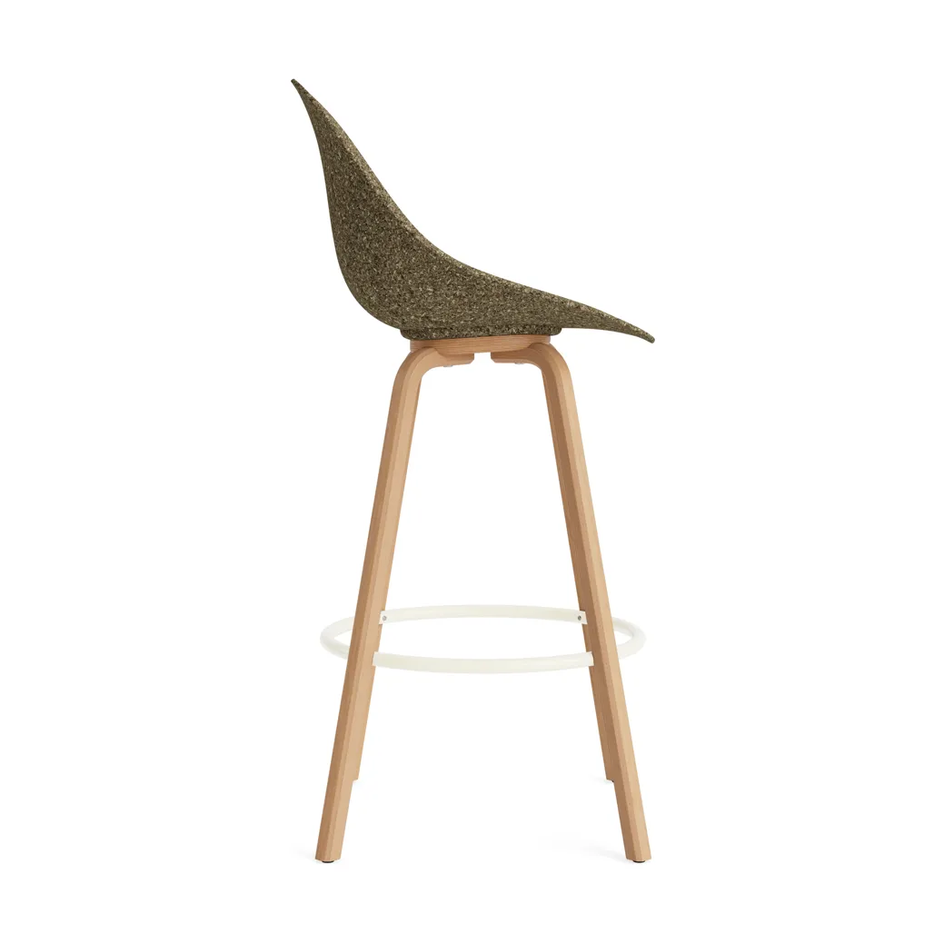 Mat Bar Chair cadeira de bar 75 cm, Alga-faia-aço creme Normann Copenhagen