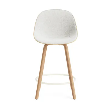 Mat Bar Chair cadeira de bar estofada na frente 65 cm - Hallingdal 110-cânhamo-faia-aço creme - Normann Copenhagen