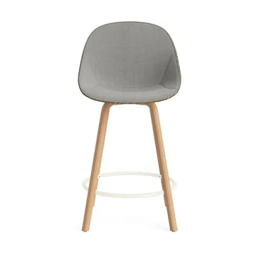 Mat Bar Chair cadeira de bar estofada na frente 65 cm - Remix 133-alga-faia-aço creme - Normann Copenhagen