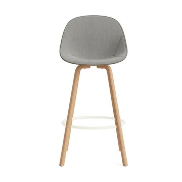 Mat Bar Chair cadeira de bar estofada na frente 75 cm - Remix 133-alga-faia-aço creme - Normann Copenhagen