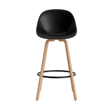 Mat Bar Chair cadeira de bar estofada na frente 75 cm - Ultra 41599-alga-faia-aço preto - Normann Copenhagen