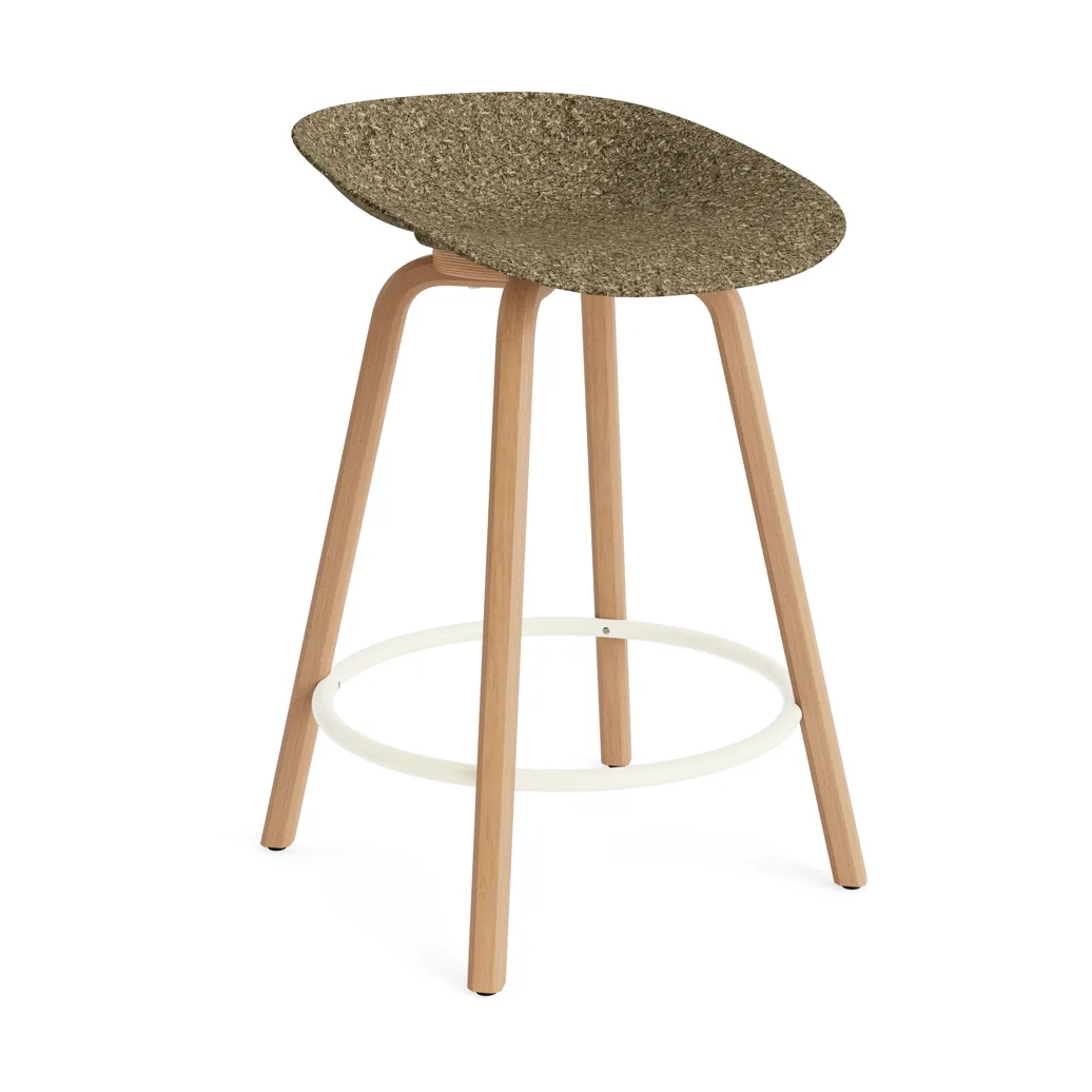 Mat Barstool banqueta 65 cm, Alga-faia-aço creme Normann Copenhagen