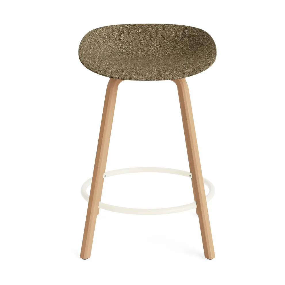 Mat Barstool banqueta 65 cm, Alga-faia-aço creme Normann Copenhagen