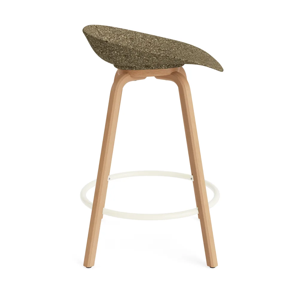Mat Barstool banqueta 65 cm, Alga-faia-aço creme Normann Copenhagen