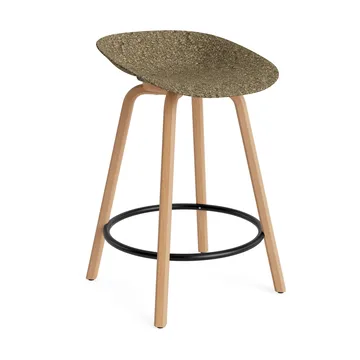 Mat Barstool banqueta 65 cm - Alga-faia-aço preto - Normann Copenhagen