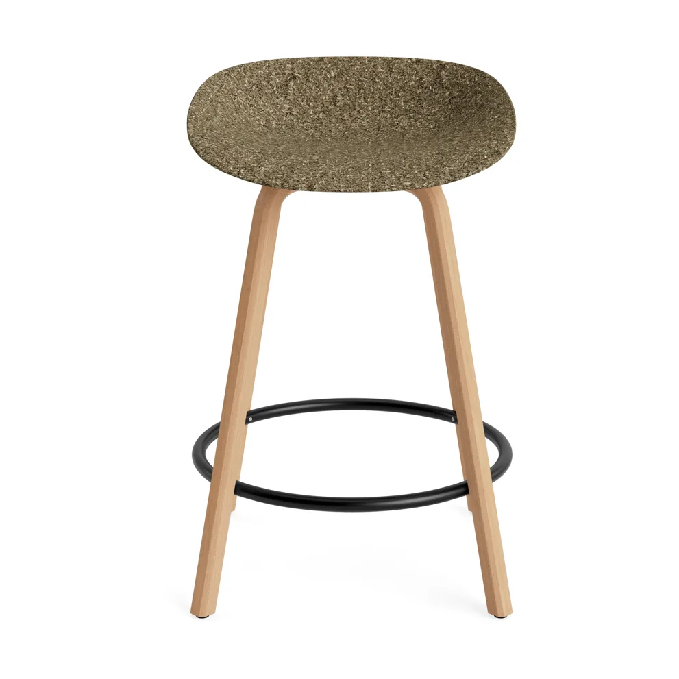 Mat Barstool banqueta 65 cm, Alga-faia-aço preto Normann Copenhagen