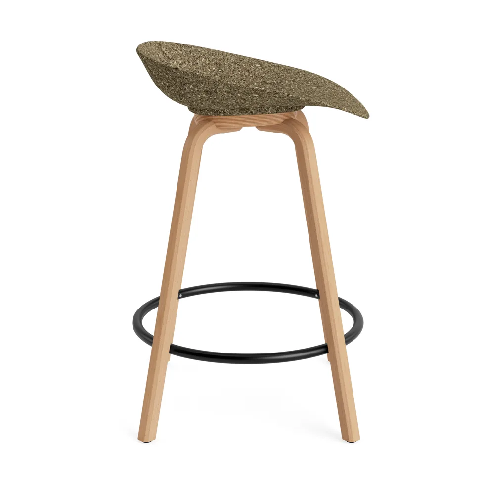 Mat Barstool banqueta 65 cm, Alga-faia-aço preto Normann Copenhagen