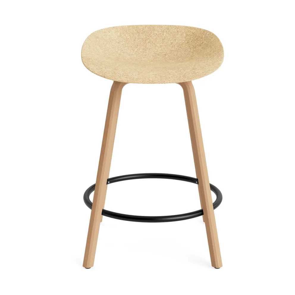 Mat Barstool banqueta 65 cm, Cânhamo-faia-aço preto Normann Copenhagen