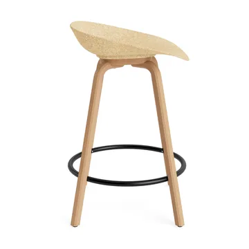 Mat Barstool banqueta 65 cm - Cânhamo-faia-aço preto - Normann Copenhagen