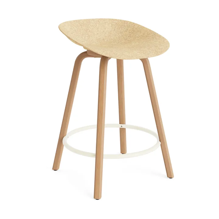Mat Barstool banqueta 65 cm - Cânhamo-faia-aço preto - Normann Copenhagen