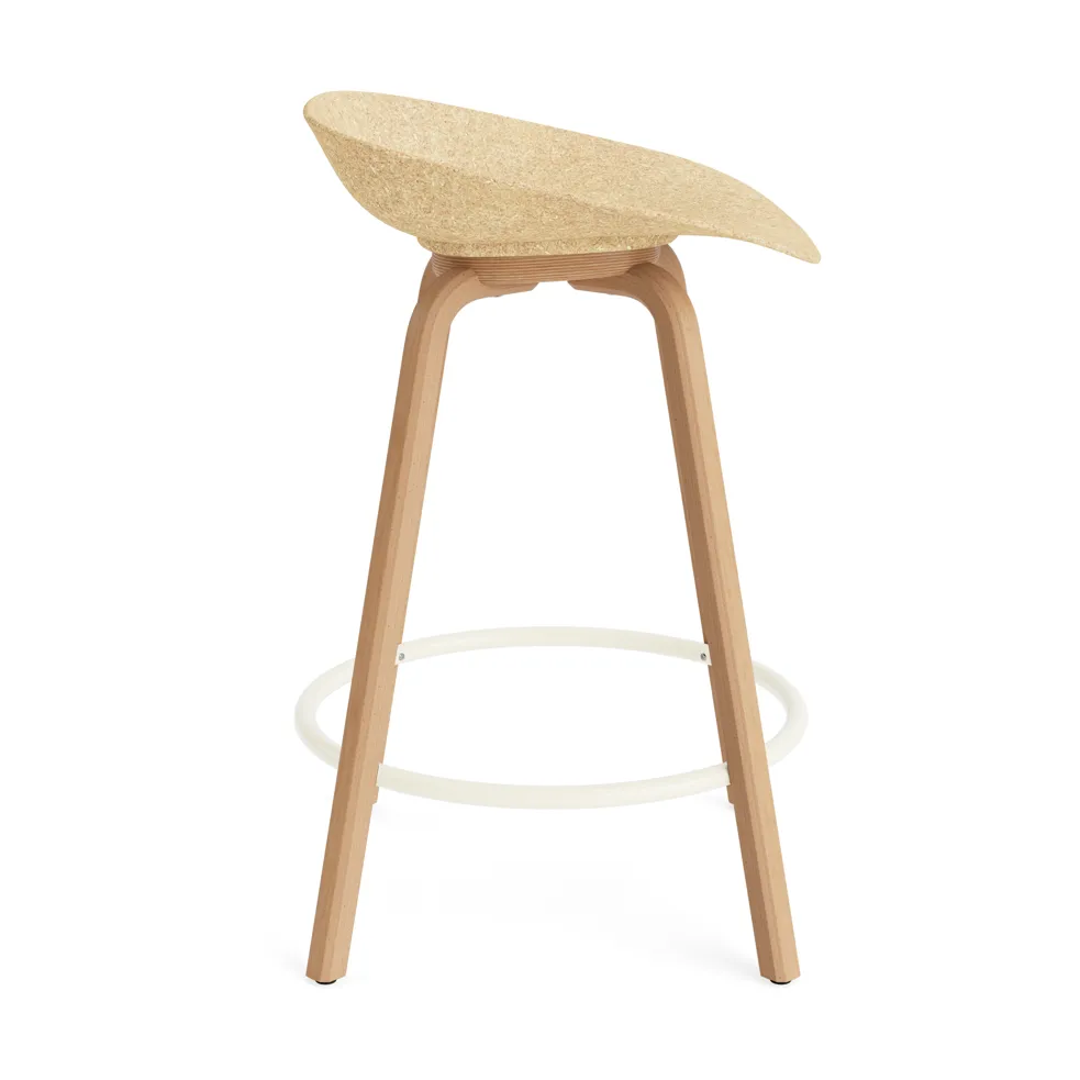 Mat Barstool banqueta 65 cm, Cânhamo-faia-aço preto Normann Copenhagen