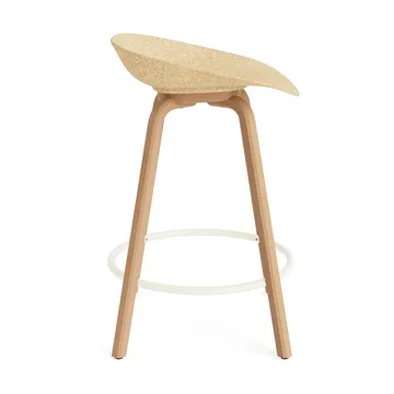 Mat Barstool banqueta 65 cm - Cânhamo-faia-aço preto - Normann Copenhagen