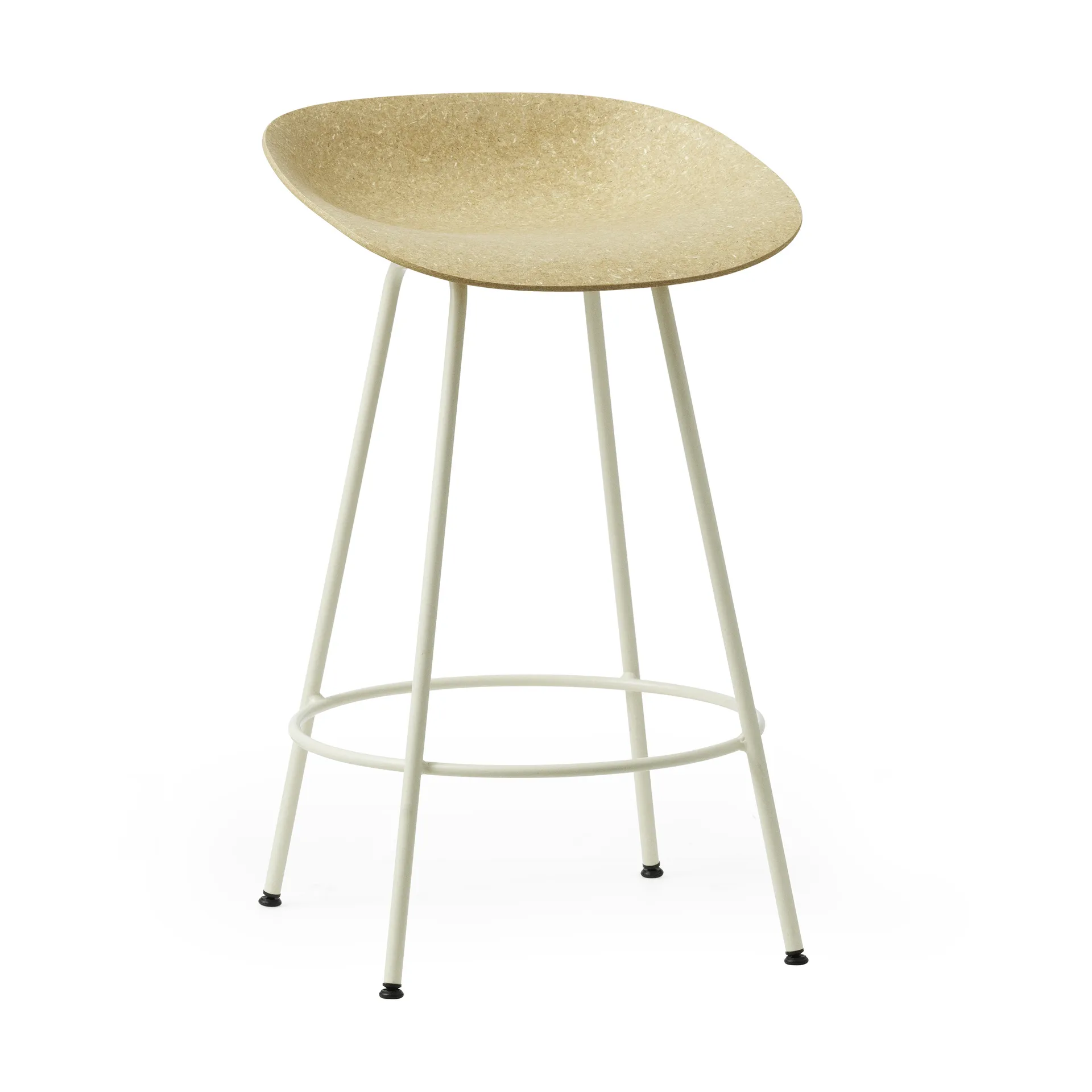 Mat Barstool banqueta 65 cm, Hemp-cream steel Normann Copenhagen