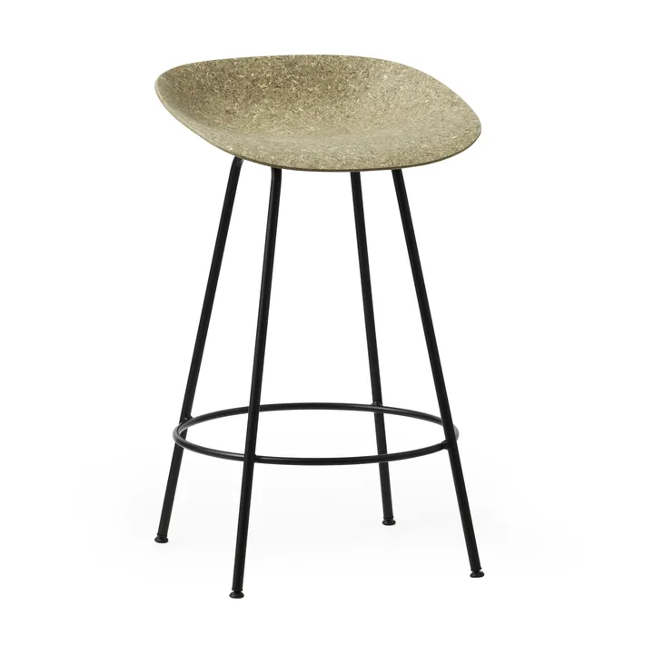 Mat Barstool banqueta 65 cm - Seaweed-black steel - Normann Copenhagen