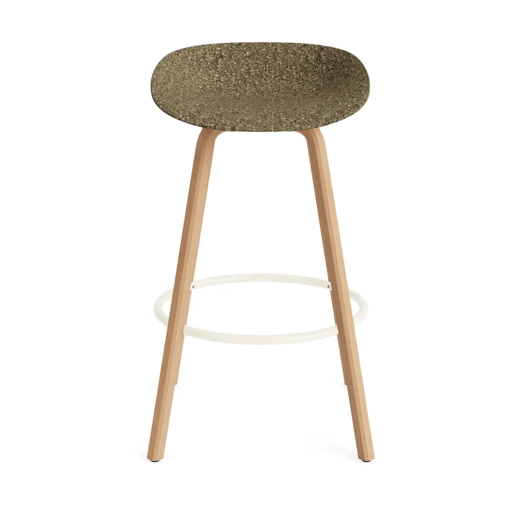 Mat Barstool banqueta 75 cm, Alga-faia-aço creme Normann Copenhagen