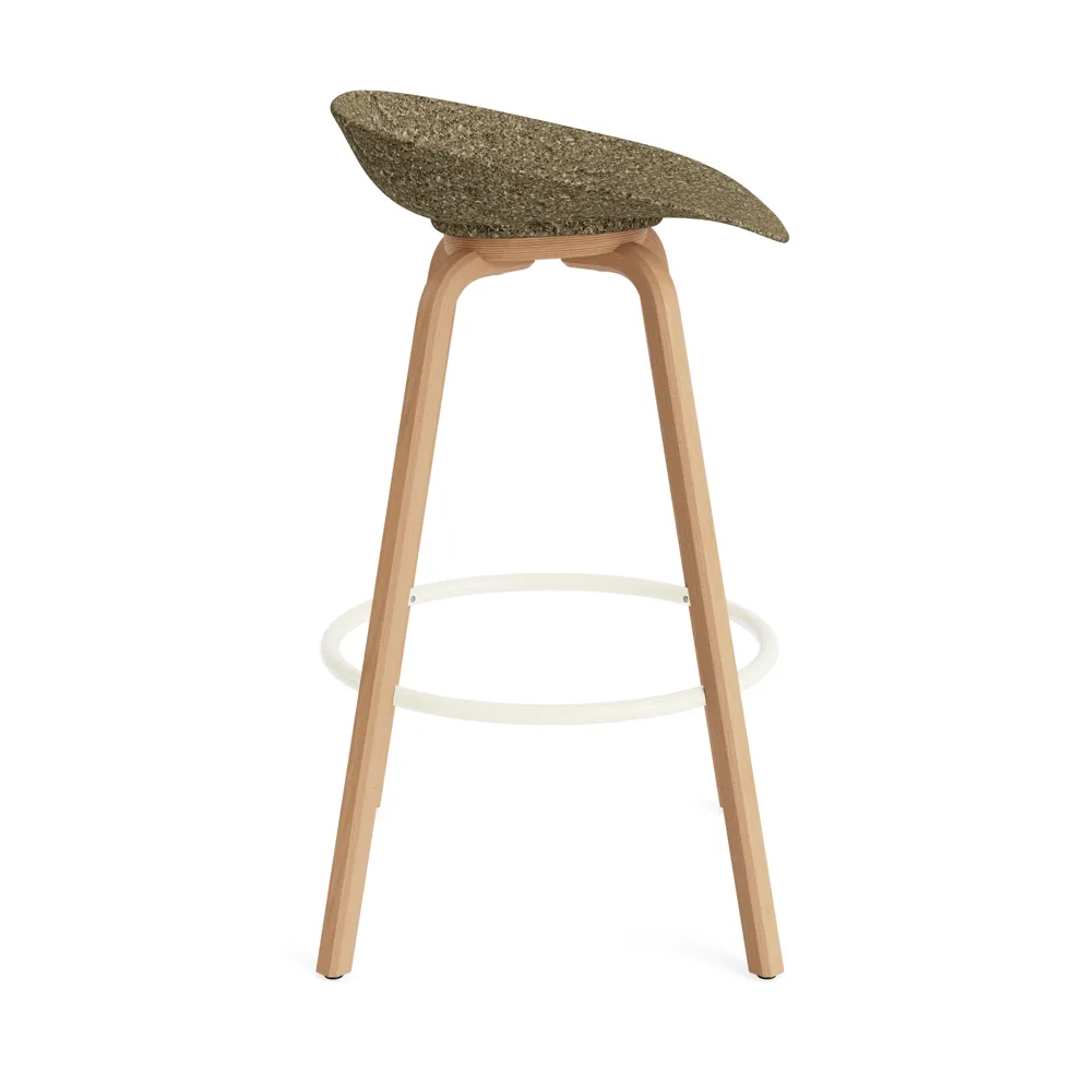 Mat Barstool banqueta 75 cm, Alga-faia-aço creme Normann Copenhagen