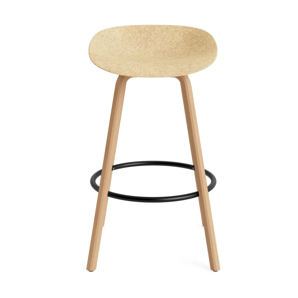 Mat Barstool banqueta 75 cm, Cânhamo-faia-aço preto Normann Copenhagen