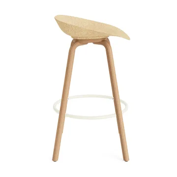 Mat Barstool banqueta 75 cm - Cânhamo-faia-aço preto - Normann Copenhagen