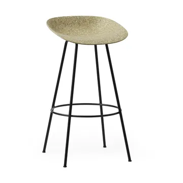 Mat Barstool banqueta 75 cm - Seaweed-black steel - Normann Copenhagen