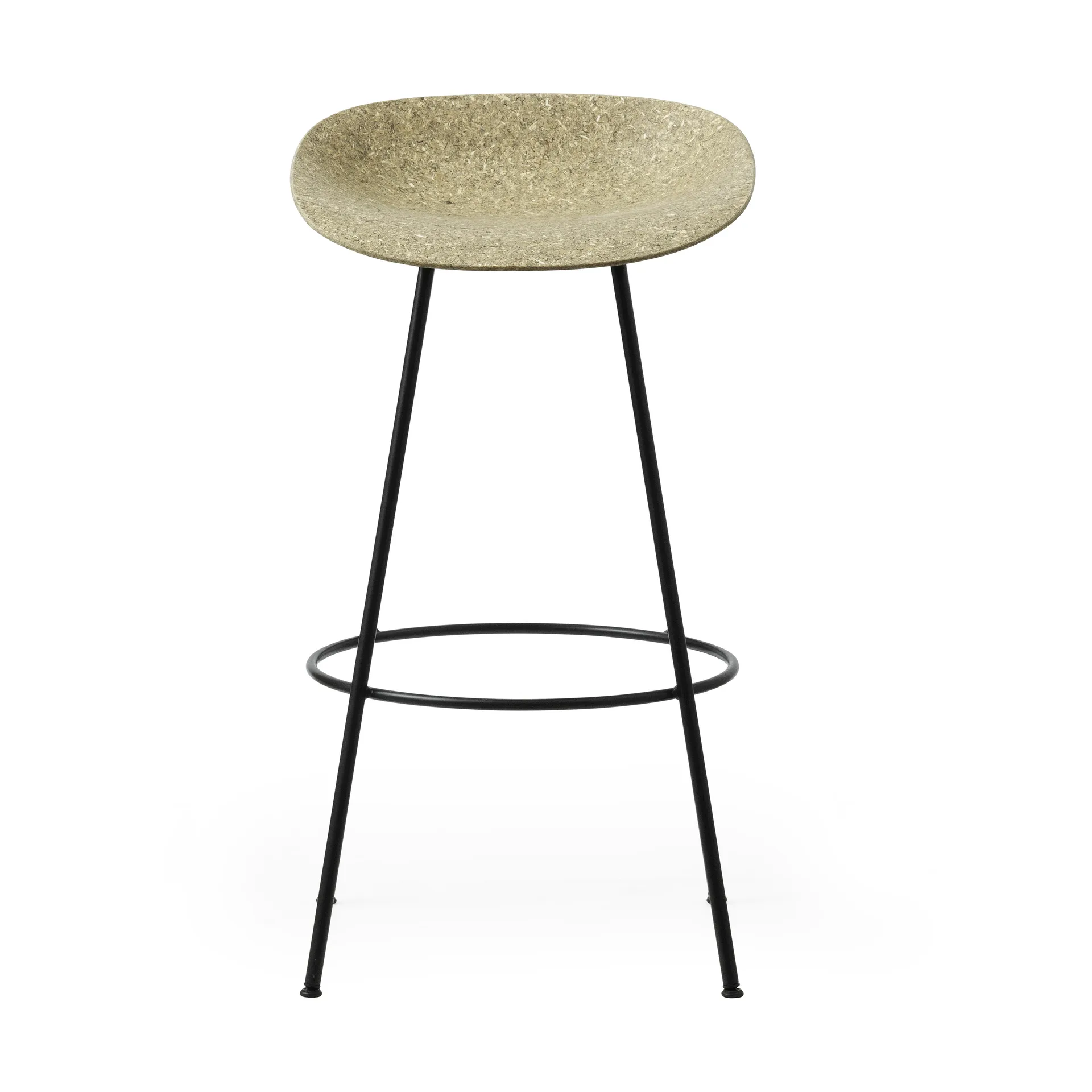 Mat Barstool banqueta 75 cm, Seaweed-black steel Normann Copenhagen