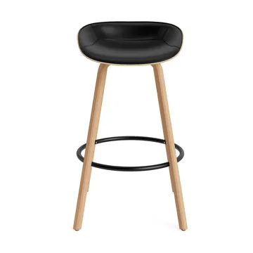 Mat Barstool banqueta estofada na frente 75 cm - Ultra 41599-cânhamo-faia-aço preto - Normann Copenhagen