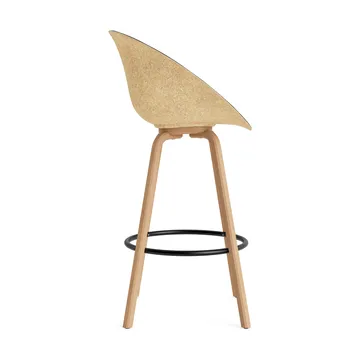 Mat cadeira com braços estofada na frente 75 cm - Ultra 41599-cânhamo-faia-aço preto - Normann Copenhagen