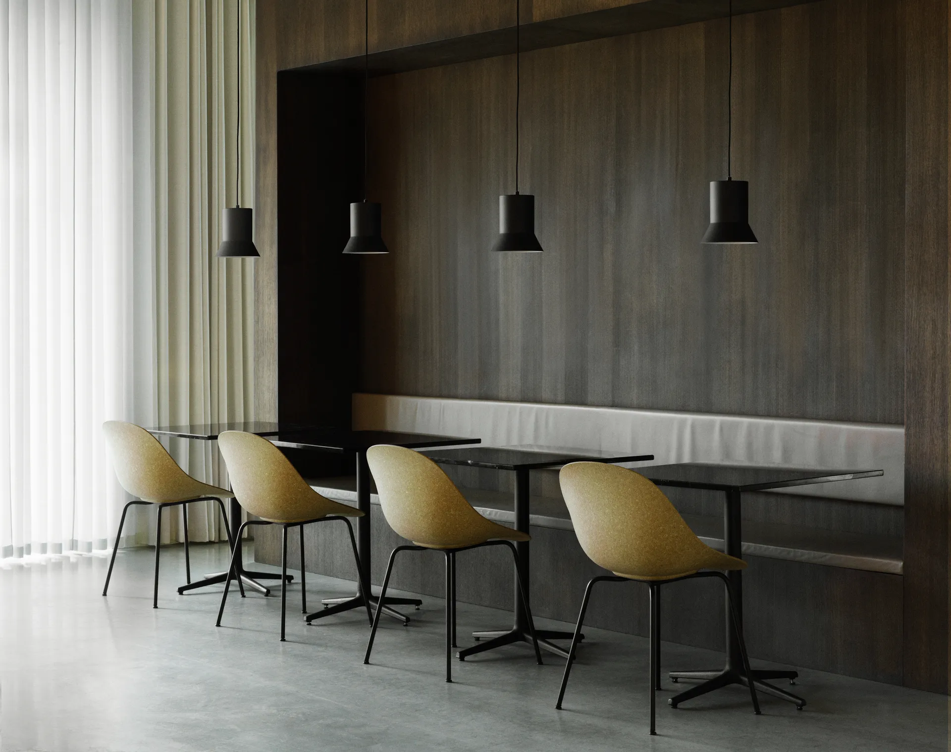 Mat Chair cadeira, Hemp-black steel Normann Copenhagen