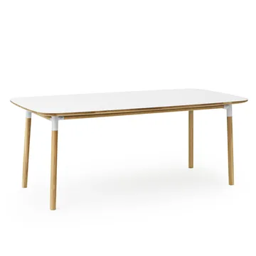 Mesa Form 95x200 cm - branco - Normann Copenhagen
