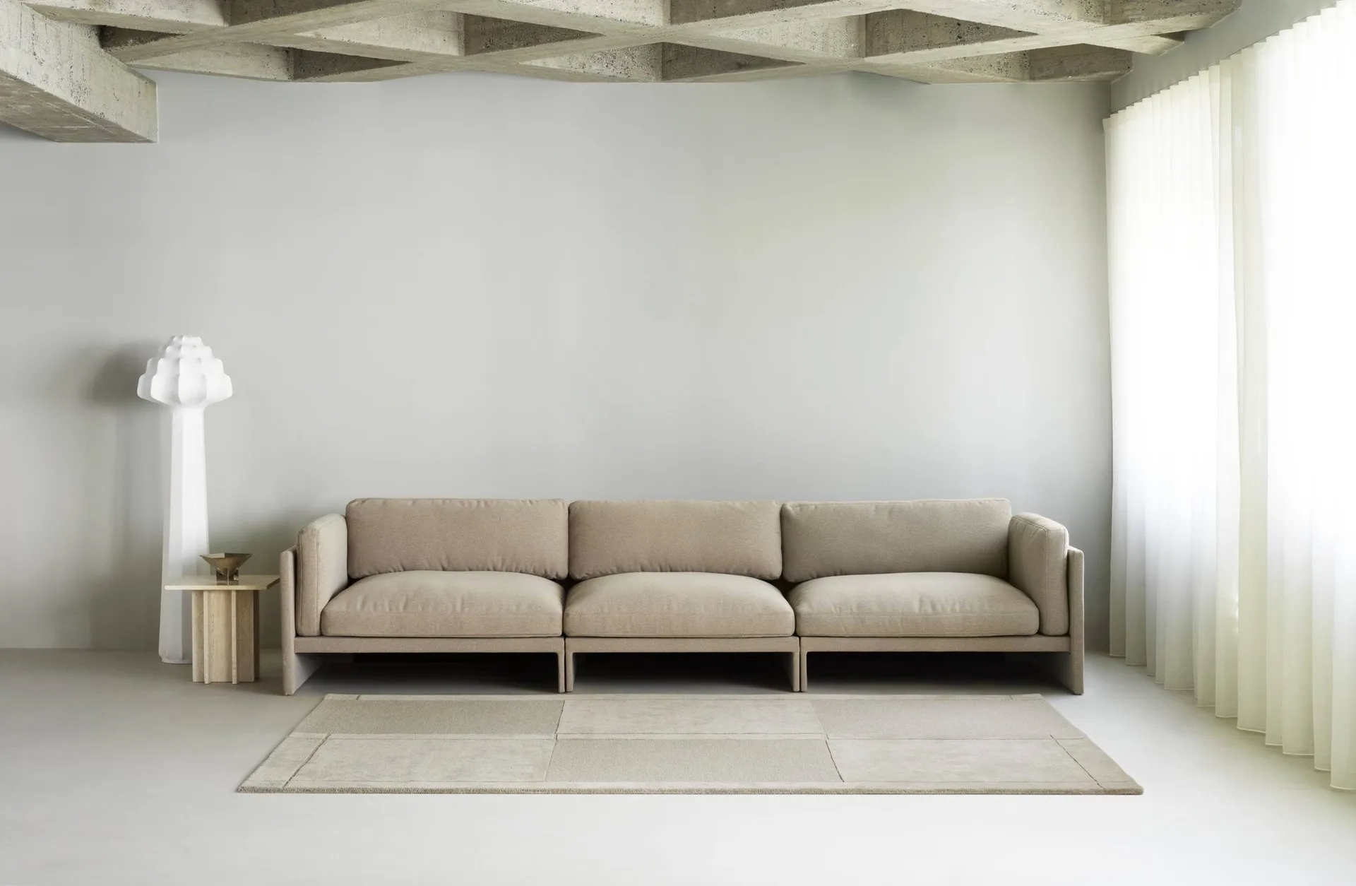 Nivel tapete de lã, Cinzento quente, 170x240 cm Normann Copenhagen
