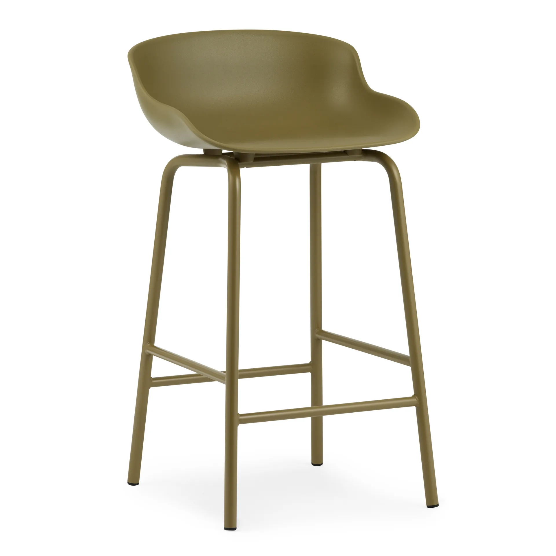Pernas de metal de banco alto Hyg 65 cm, Verde-oliva Normann Copenhagen