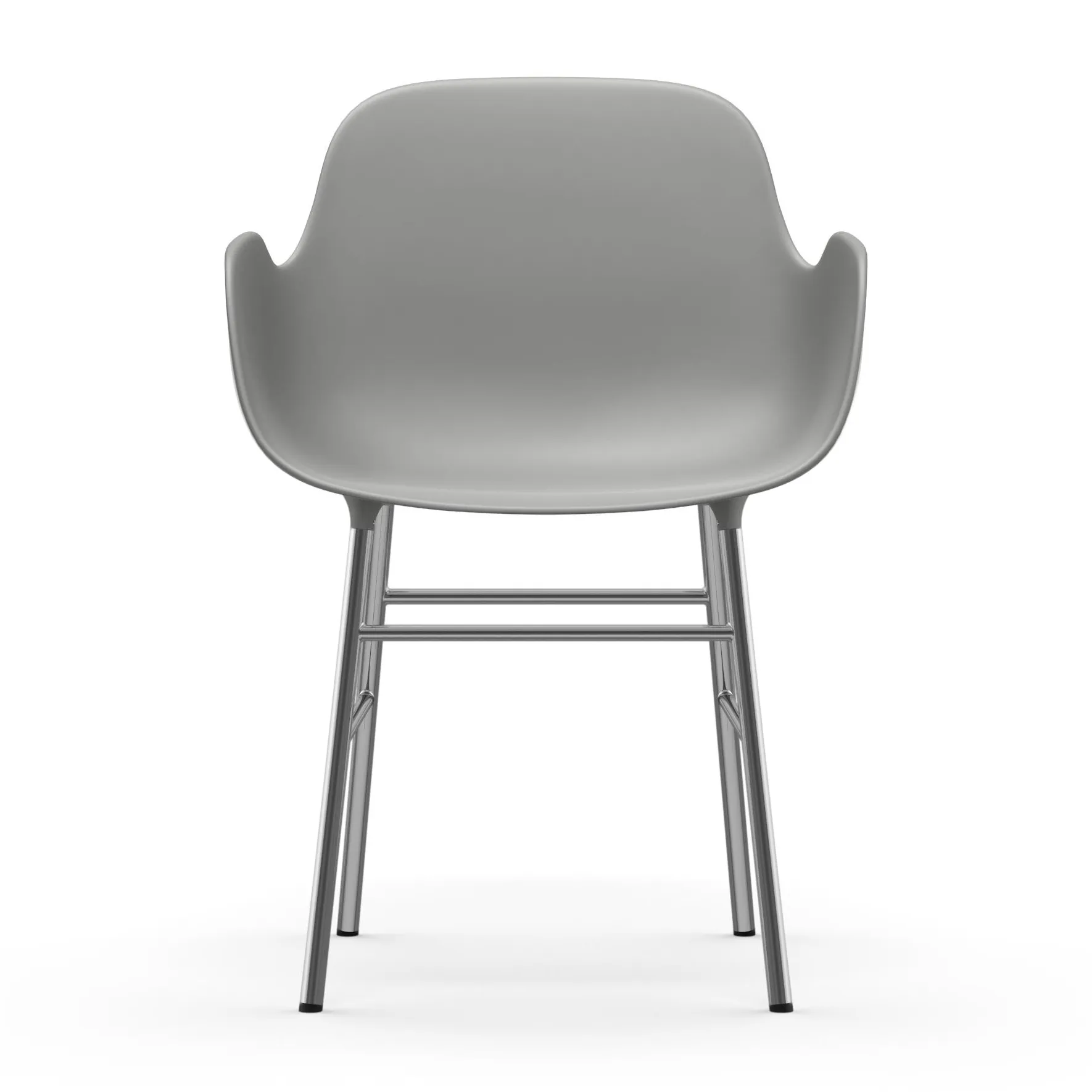 Poltrona pernas cromadas Form, Cinzento Normann Copenhagen