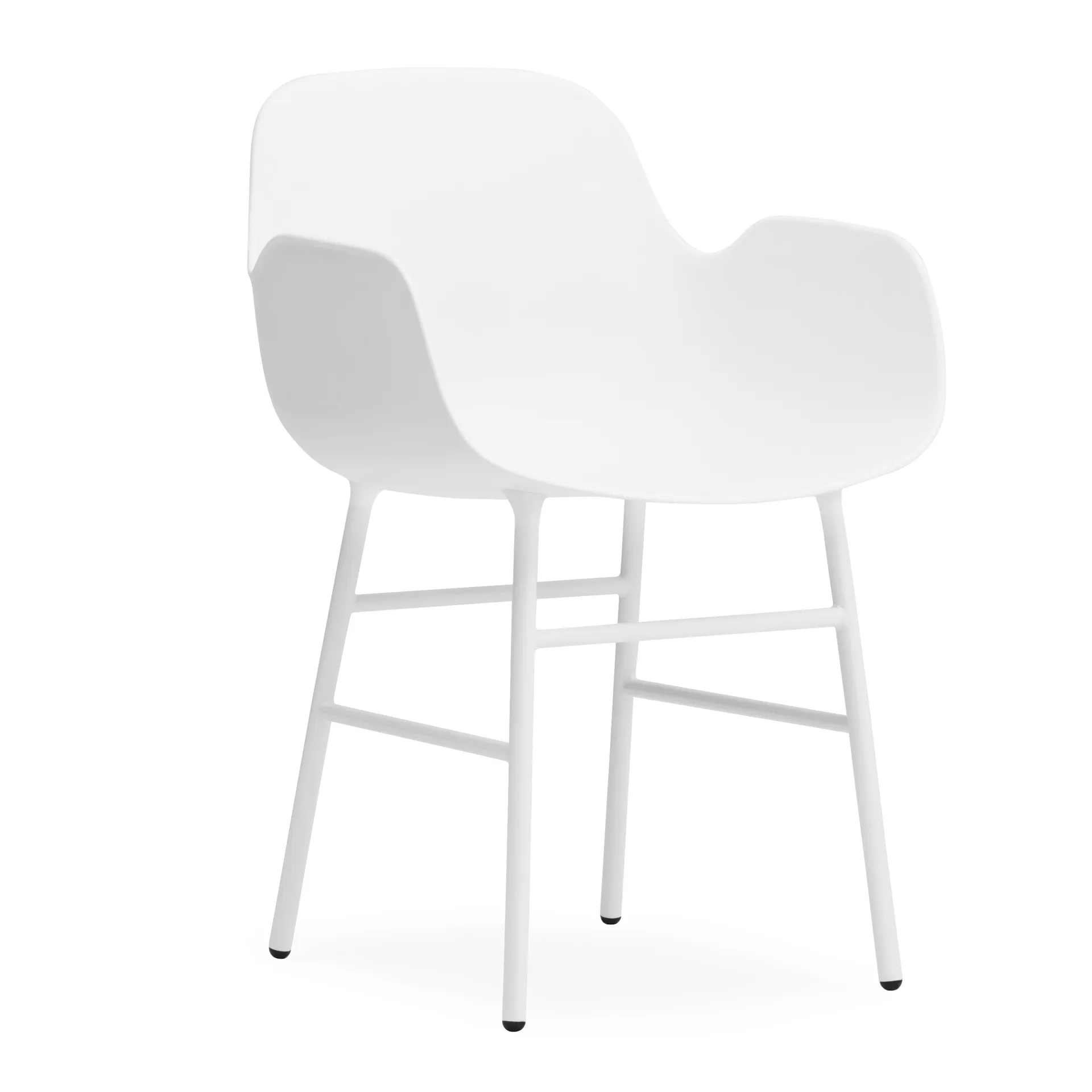 Poltrona Pernas de metal Form, Branco Normann Copenhagen