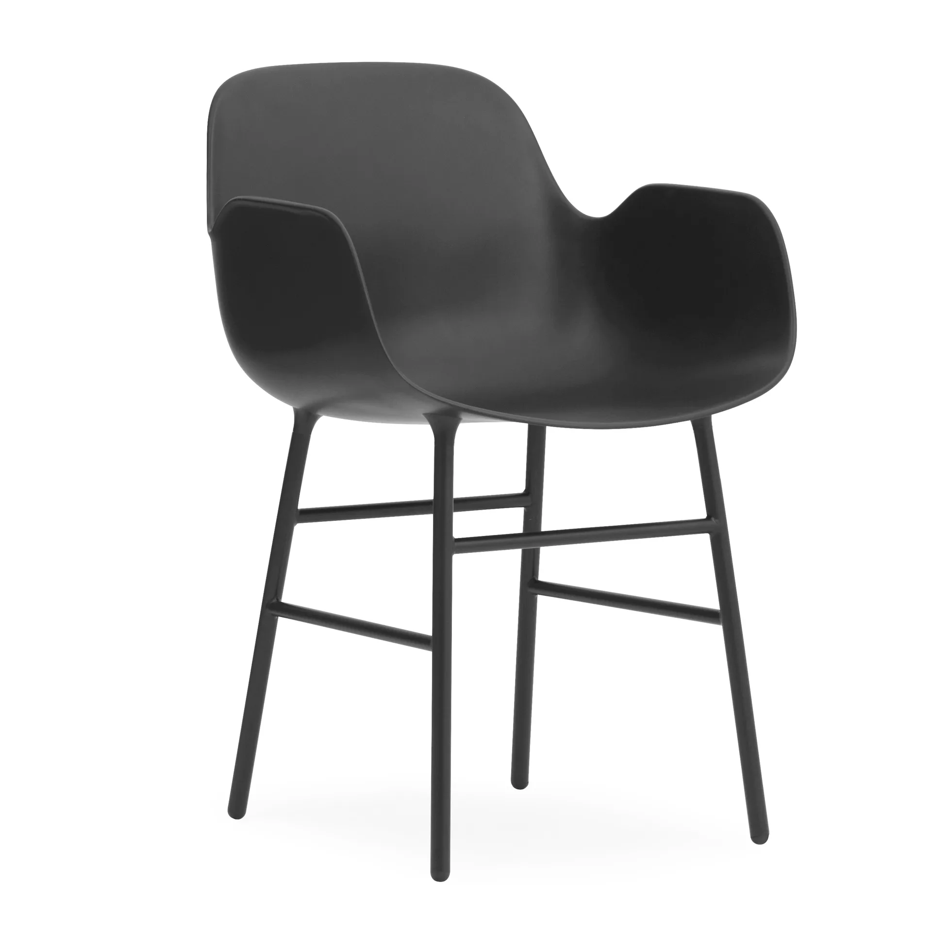 Poltrona Pernas de metal Form, Preto Normann Copenhagen