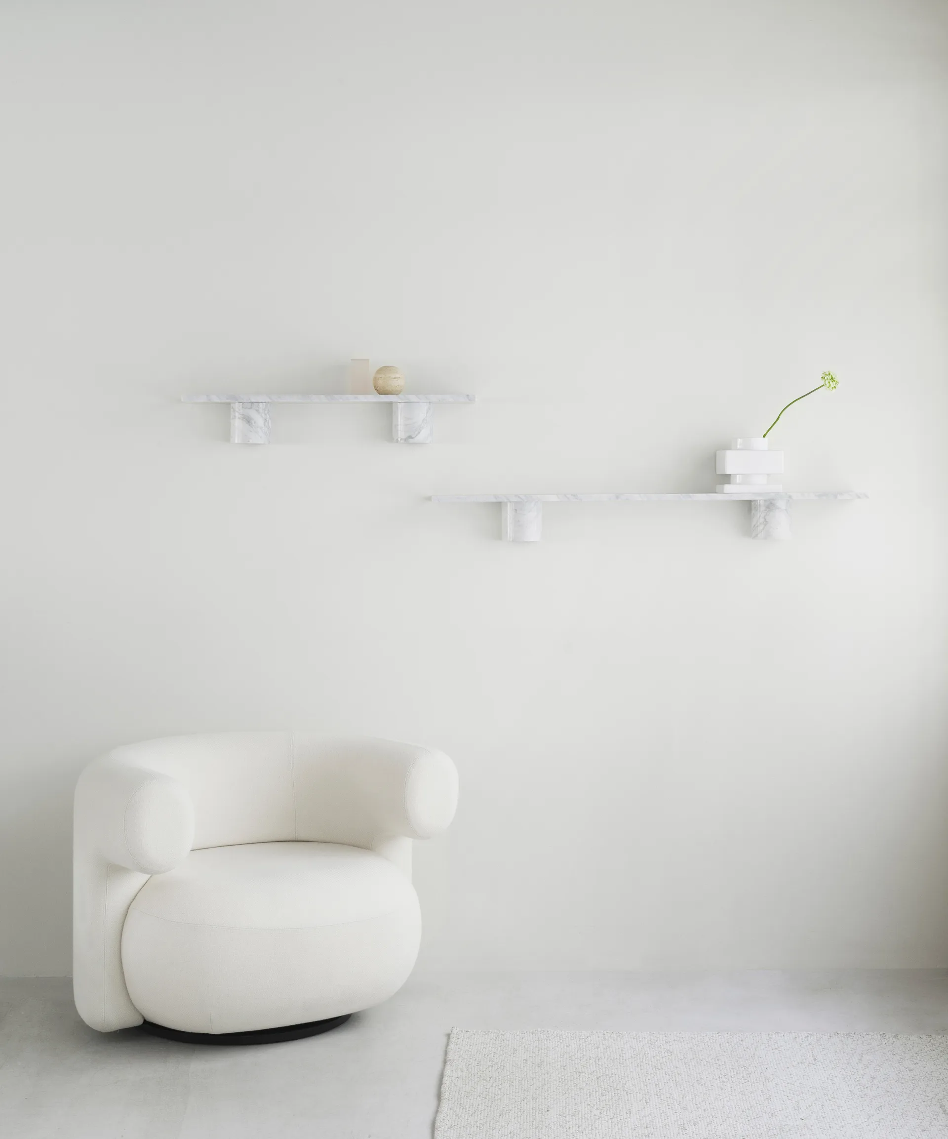 Prateleira Sten Shelf 120 cm, White marble Normann Copenhagen