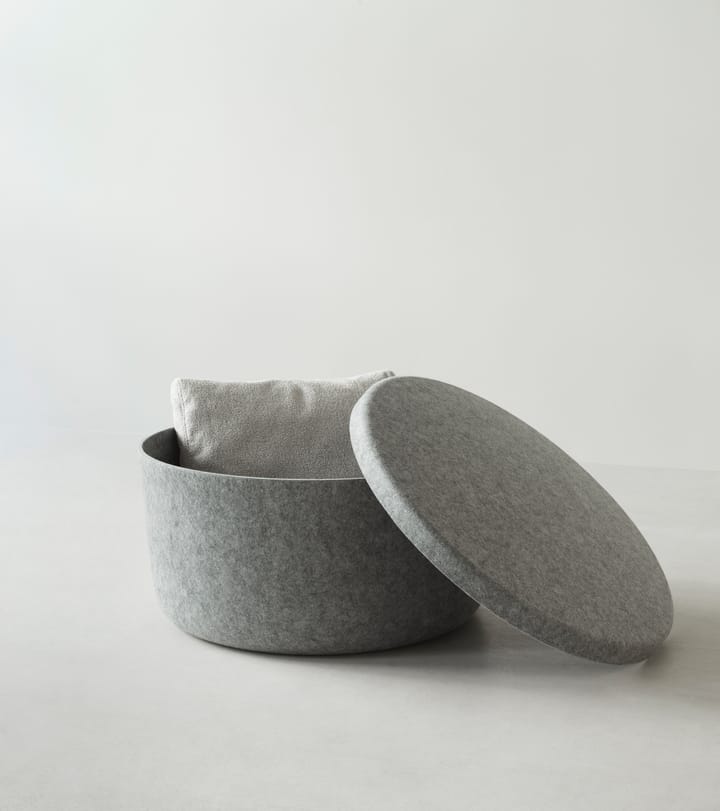 Puff Hide Storage grande, Cinza Normann Copenhagen