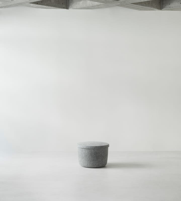 Puff Hide Storage pequeno, Cinza Normann Copenhagen
