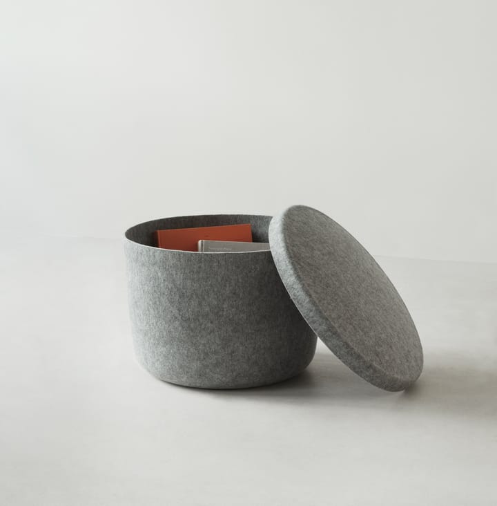 Puff Hide Storage pequeno, Cinza Normann Copenhagen