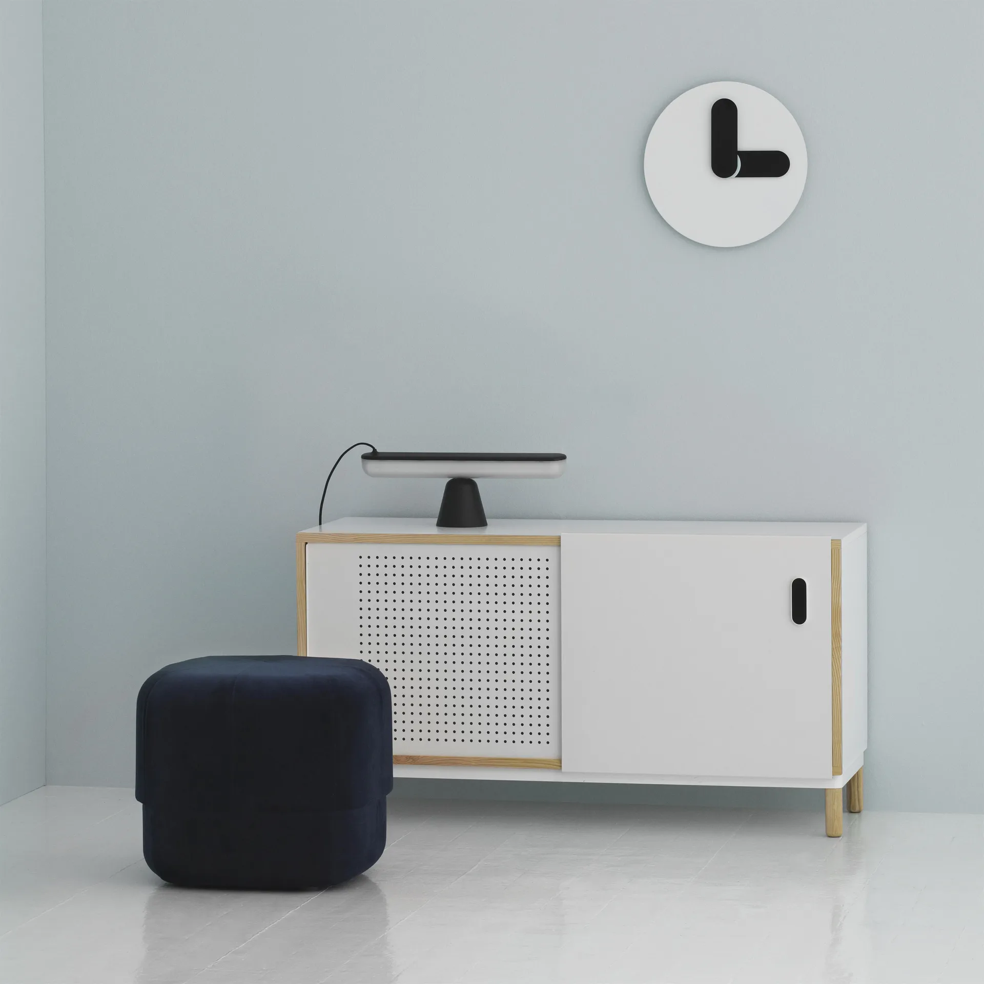 Relógio de parede Bold, branco Normann Copenhagen