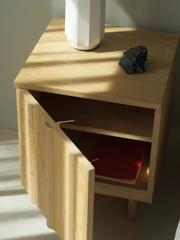 Rib mesa de cabeceira - Carvalho, 52x42x40 cm - Normann Copenhagen