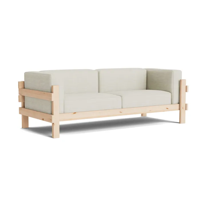 Sofá Kube - Pinho lacado-tecido Remix 223 Beige, 220 cm - Normann Copenhagen