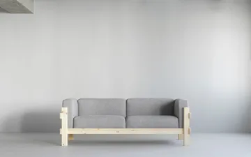 Sofá Kube - Pinho lacado-tecido Remix 223 Beige, 220 cm - Normann Copenhagen