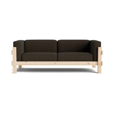 Sofá Kube - Pinho lacado-tecido Remix 356 Brown, 220 cm - Normann Copenhagen