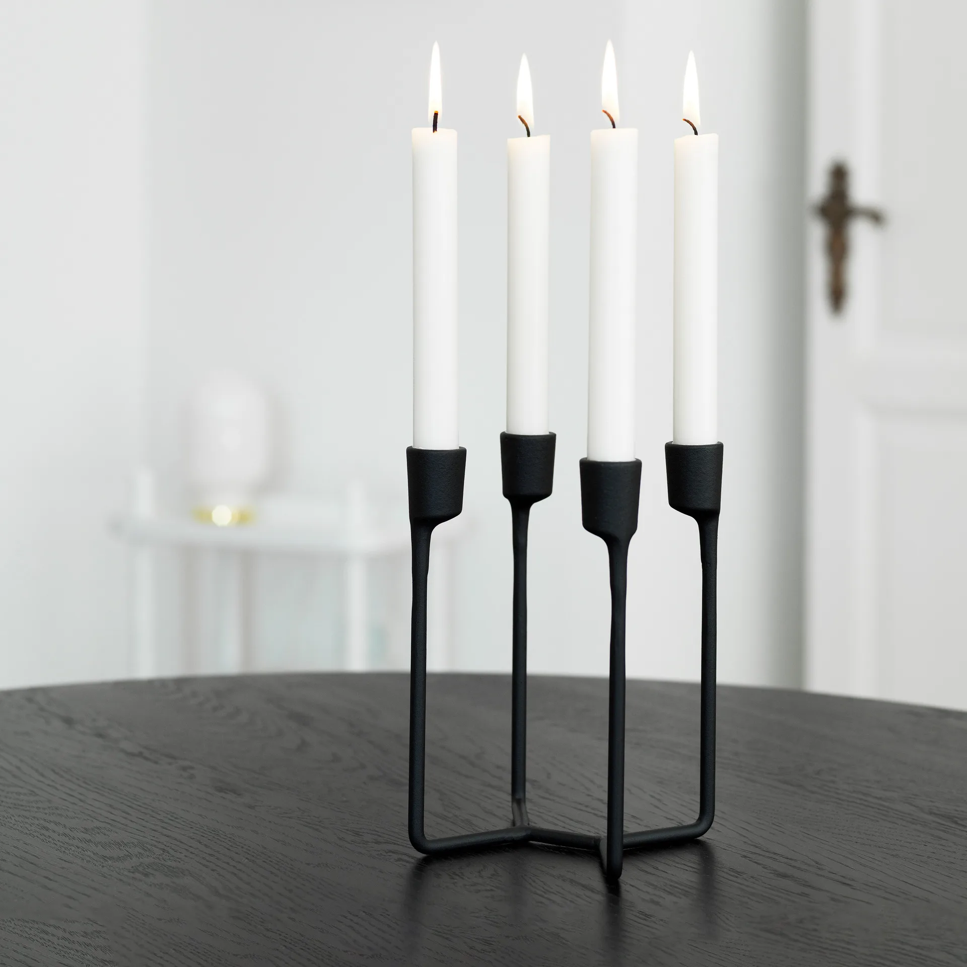 Suporte de velas Heima, preto Normann Copenhagen
