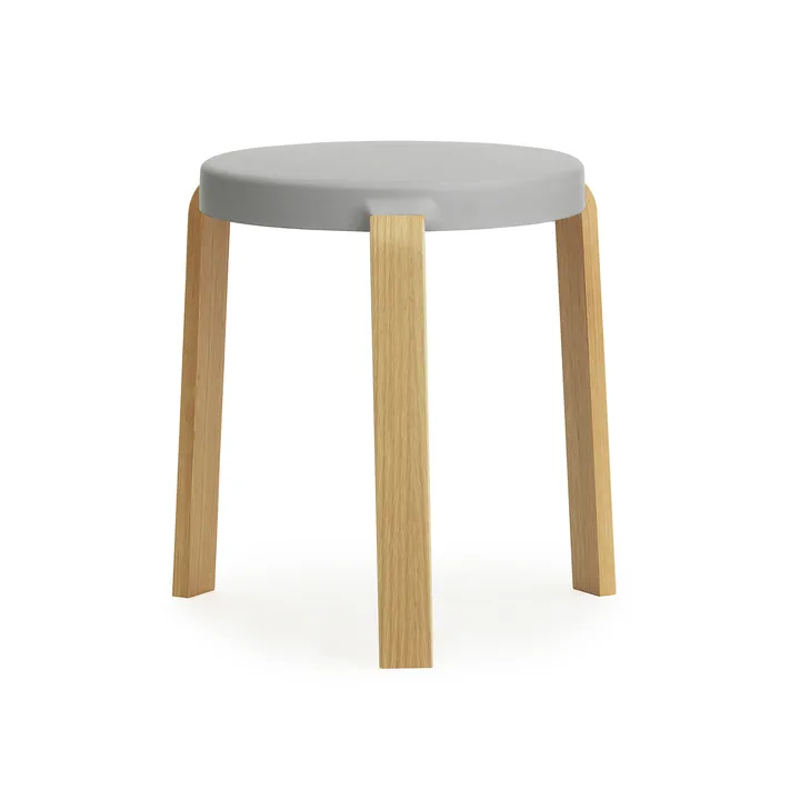 Tap banco redondo - Cinza-carvalho, Ø41x43 cm - Normann Copenhagen