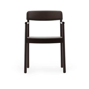 Timb cadeira com braços - Freixo castanho-couro ultra cor chocolate - Normann Copenhagen