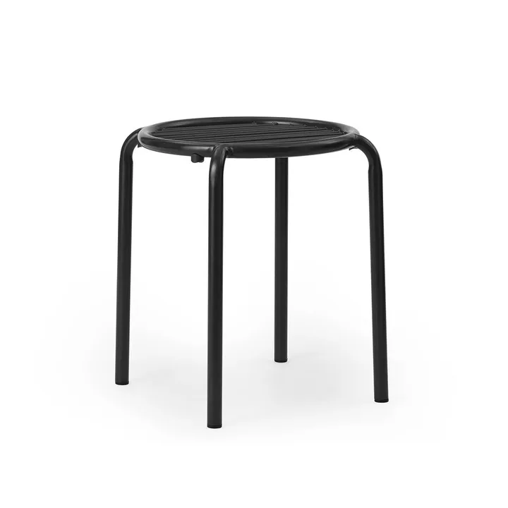 Vig banco redondo - Preto, Ø41x46 cm - Normann Copenhagen