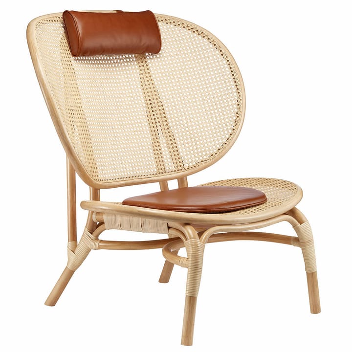 Cadeira Lounge Nomad - Couro conhaque natural - NORR11
